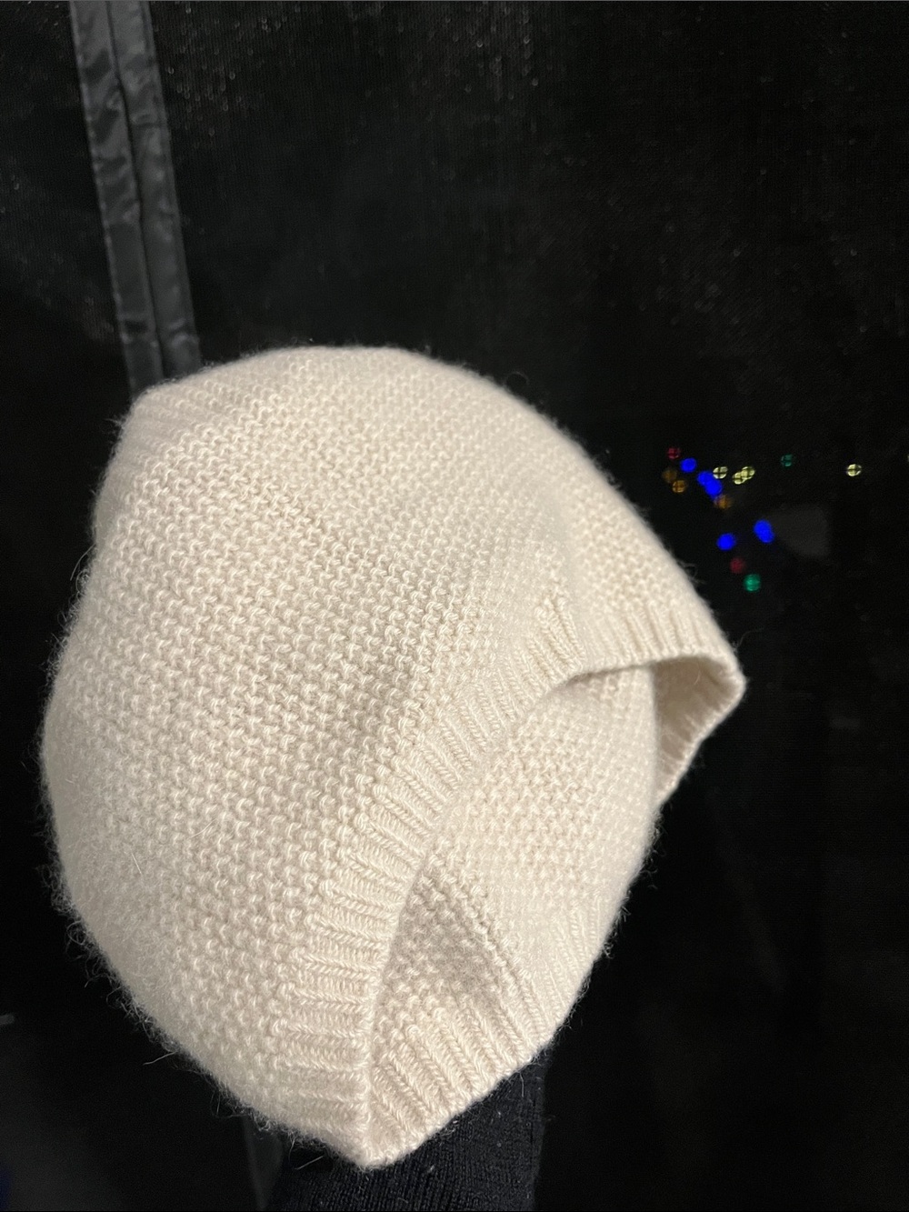 100% Cashmere Portolano Ivory Beret
